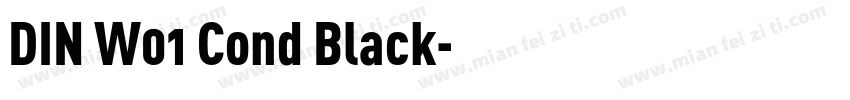 DIN W01 Cond Black字体转换